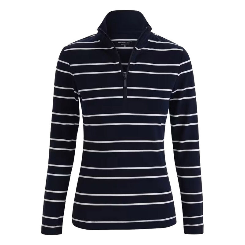 Sportscraft Lucy Stripe Zip Funnel Neck image number 0